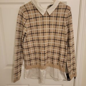 Tahari Plaid Sweater